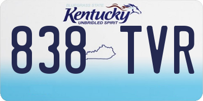 KY license plate 838TVR