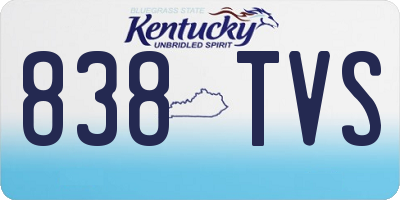 KY license plate 838TVS