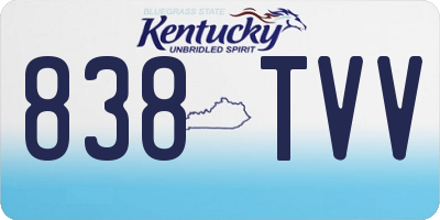 KY license plate 838TVV