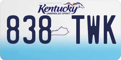 KY license plate 838TWK