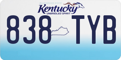 KY license plate 838TYB