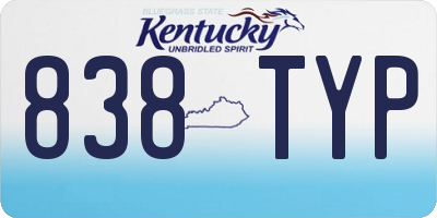 KY license plate 838TYP