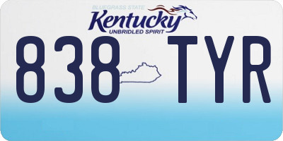KY license plate 838TYR