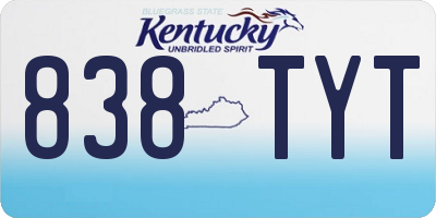 KY license plate 838TYT