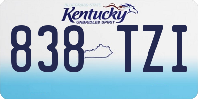 KY license plate 838TZI
