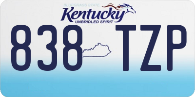KY license plate 838TZP