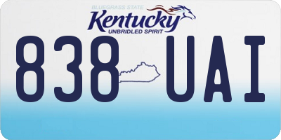 KY license plate 838UAI