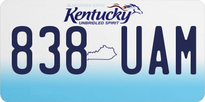 KY license plate 838UAM