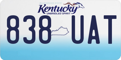 KY license plate 838UAT