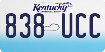 KY license plate 838UCC