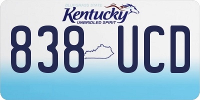 KY license plate 838UCD