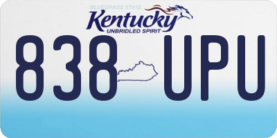 KY license plate 838UPU