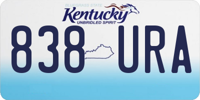 KY license plate 838URA