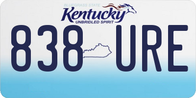 KY license plate 838URE
