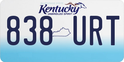 KY license plate 838URT