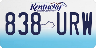 KY license plate 838URW