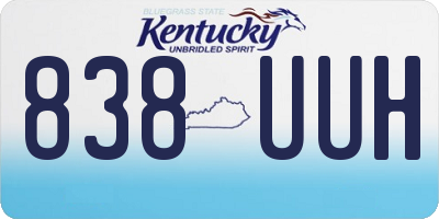 KY license plate 838UUH
