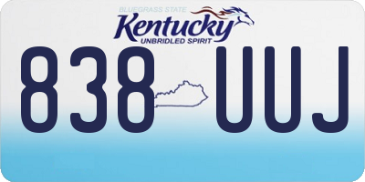 KY license plate 838UUJ