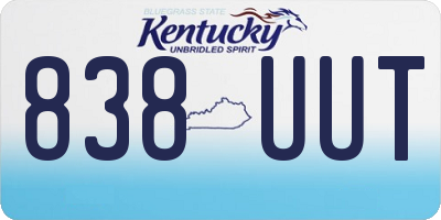 KY license plate 838UUT