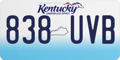 KY license plate 838UVB
