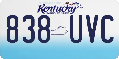 KY license plate 838UVC