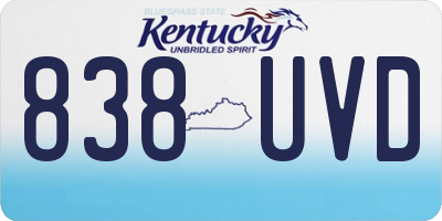 KY license plate 838UVD