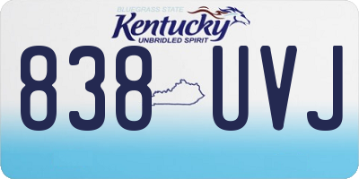 KY license plate 838UVJ