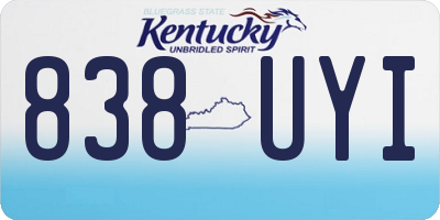 KY license plate 838UYI