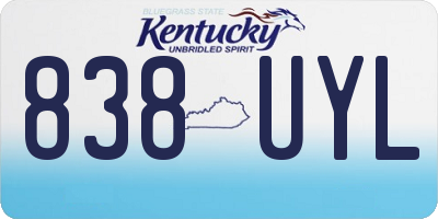 KY license plate 838UYL