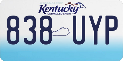 KY license plate 838UYP
