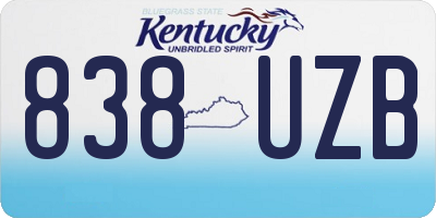 KY license plate 838UZB