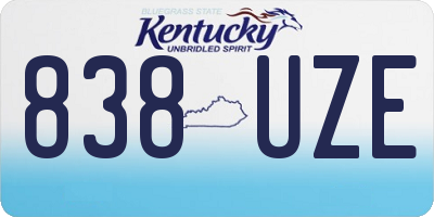 KY license plate 838UZE