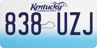 KY license plate 838UZJ