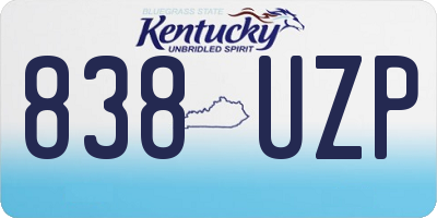 KY license plate 838UZP