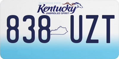 KY license plate 838UZT