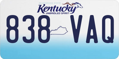 KY license plate 838VAQ