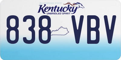 KY license plate 838VBV