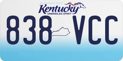 KY license plate 838VCC