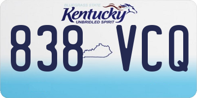 KY license plate 838VCQ