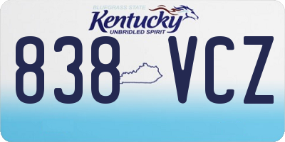 KY license plate 838VCZ
