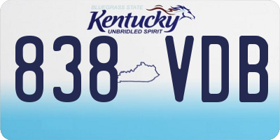 KY license plate 838VDB