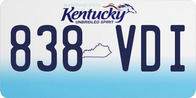 KY license plate 838VDI