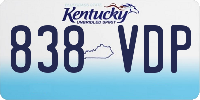 KY license plate 838VDP