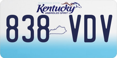 KY license plate 838VDV