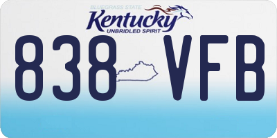 KY license plate 838VFB