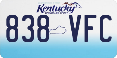 KY license plate 838VFC