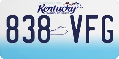 KY license plate 838VFG