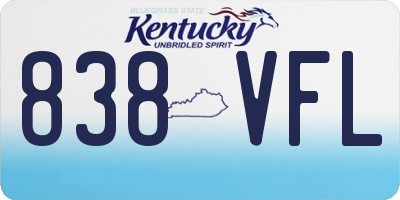 KY license plate 838VFL