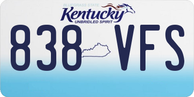 KY license plate 838VFS
