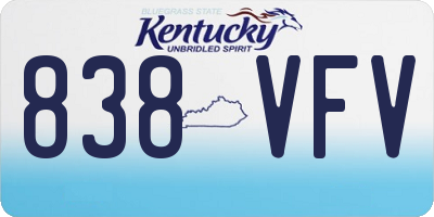 KY license plate 838VFV